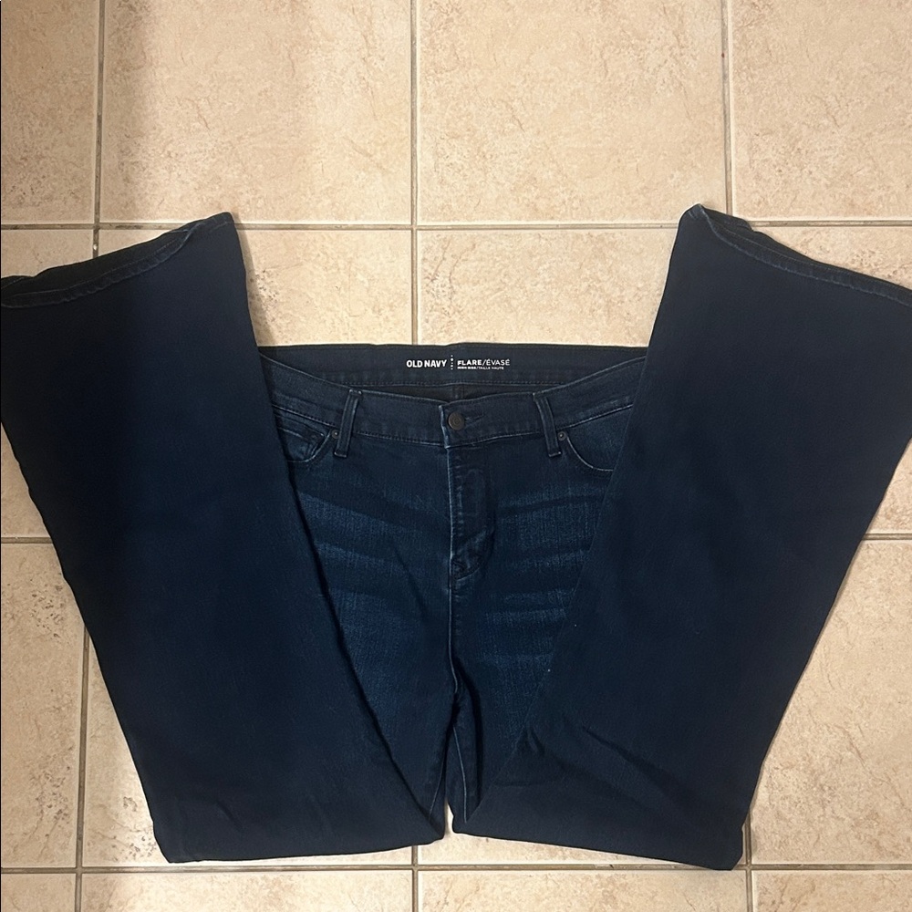 Old Navy High Rise Flare Jeans, Size 14P